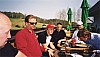 2003-04-25 Binowo Park GC, klubbhuset, Mikael Melin, Anders Englund, Henrik Björklund, Sven Bengtsson, Klas Jansson och Erik Englund